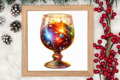 Christmas Wine Cup Sublimation Clipart Product Image 3