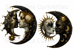 Moon, Sun, Stars, Fantasy, Ephemera, PNG, Clipart Product Image 3