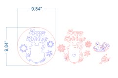 Christmas SVG laser cut file for Glowforge Product Image 3