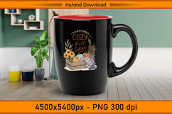 Cozy Fall Days Pumpkin Crate with Sunflowers PNG Product Image 3