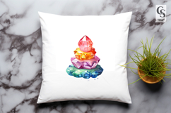 Colorful Crystal Gemstone Clipart Sublimation PNG Product Image 3