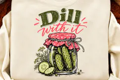 Stay in Your Brine Funny Pickle PNG, Retro Dill Pickle Jar Q Product Image 3