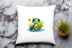 Cute Frog Clipart Sublimation PNG Product Image 3