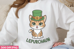 Lepurcahun PNG, St Patricks Day Cat Sublimation Product Image 3