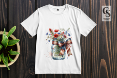 Patriotic Mason Jar Clipart Sublimation PNG Product Image 3