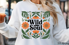 Wild Soul PNG, Wildflowers Sublimation PNG Product Image 3