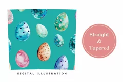 Watercolor Easter Tumbler Wrap, Sublimation Tumbler Design Product Image 3