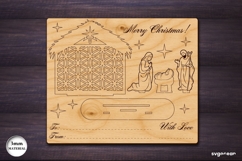 Nativity Scene Gift Card Laser Cut | Glowforge | 3D Puzzle Product Image 2