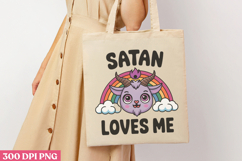 Satan Loves Me PNG, Cute Baphomet Sublimation P Product Image 3