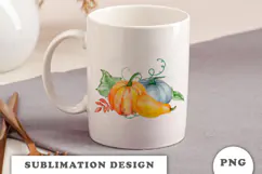 Watercolor Autumn Pumpkins png Product Image 3