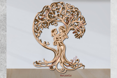 Multilayer Mother Tree of life SVG Laser Cut File 3D Layered Product Image 2
