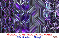 Iridescent digital paper, purple seamless digital paper Product Image 1