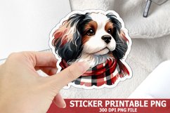 Christmas Dog Sticker| Christmas Sticker PNG Design Product Image 1