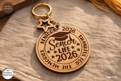 Graduation 2026 Keychain Laser Cut | Keyring | Glowforge Product Image 1