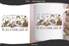 Fishing goose png design for T-shirts Product Image 3
