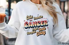 Cancer PNG, Zodiac Graffiti Sublimation PNG Product Image 1