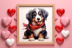 Cute Valentine Dog Clipart, Valentines Day Dog Clipart Product Image 3