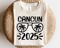 Cancun 2025 Svg, Summer Svg, Beach, Mexico Vacation Shirt Product Image 3