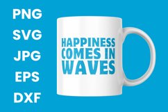 Blue Happiness Comes In Waves Summer Waves Lovers SVG Product Image 3