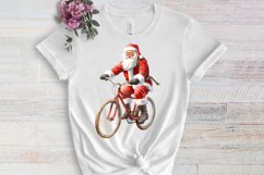 Watercolor Santa Claus Sublimation Clipart, Santa PNG Product Image 3