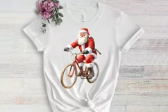 Watercolor Santa Claus Sublimation Clipart, Santa PNG Product Image 3