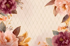 Cartoon Peony Background, Floral Background Designs Product Image 3