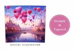 Valentines Tumbler Sublimation, Magic Love City Tumbler PNG Product Image 3