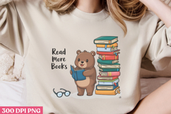 Read more books PNG, Book Lover Sublimation PNG Product Image 3