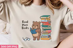 Read more books PNG, Book Lover Sublimation PNG Product Image 3