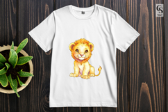 Cute Lion Watercolor Clipart Sublimation PNG Product Image 3