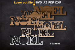 Christmas Sign Noel SVG laser cut file for Glowforge Product Image 3