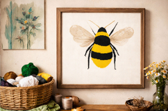 Bee cross stitch embroidery pattern 10 inch needlework digit Product Image 3