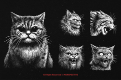 10 Bundle Dark Art Cats Gothic Horror Kitten Skeleton Skull Product Image 5