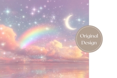 Pink Glitter Tumbler Wrap Design, Rainbow Tumbler Template Product Image 3