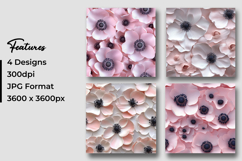 Soft Pink Flowers Digital Paper Product Image 3