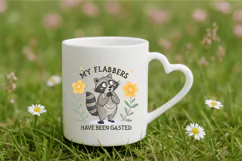 My Flabbers Have Been Gasted, Funny Raccoon PNG Sublimation Product Image 3