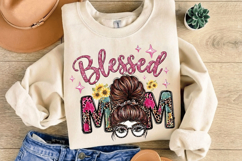 Blessed mom PNG sublimation | Mother's Day PNG T-Shirt Product Image 10