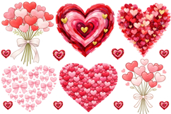 Valentine Day Heart PNG, Heart Brushstroke PNG, Love PNG Product Image 2
