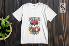 Summer Vibes Animal Clipart PNG Sublimation Product Image 3