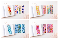 Spring Flowers Bookmark Bundle, Floral Bookmarks Product Image 3