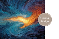 Abstract Tumbler Wrap, Blue Tumbler Sublimation Product Image 3