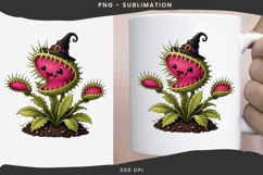 Cute halloween venus flytrap png design for T-shirts Product Image 4