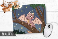 Whimsical Dragon Dreams mouse pad PNG Design Product Image 1