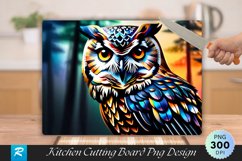 3D Owl Bird Cutting Board Sublimation Design Product Image 1