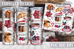 Sublimation Tumbler WRAP Christmas Design Quote Watercolor Product Image 1
