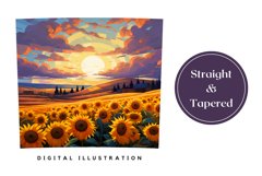 Sunflowers Field Sublimation, Sunflowers Tumbler Wrap Design Product Image 3