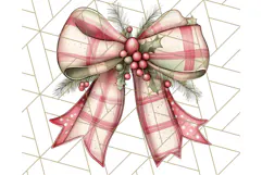 Muted Cozy Christmas Bows PNG Clipart, Winter Holiday Png Product Image 3
