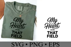 My heart is on that field Svg | Game Day Svg | Shirt Svg Product Image 4