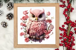 Christmas Owl Clipart, Christmas Owl Clipart, Christmas Owl Product Image 3