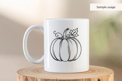 Hand Drawn Pumpkin SVG With Leaf Product Image 3